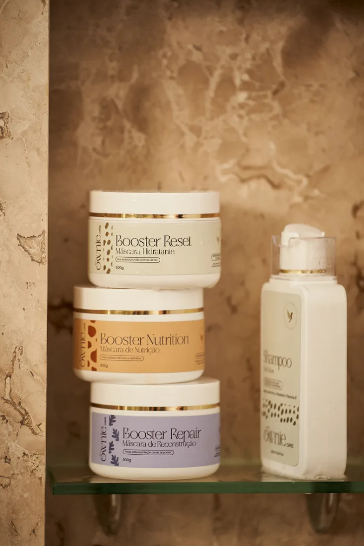 Linha Ownie Care: máscaras Booster Reset, Nutrition, Repair e shampoo